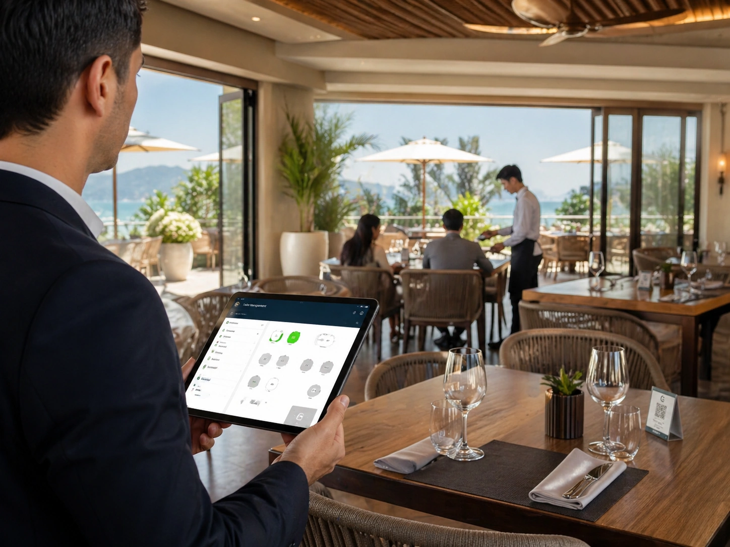 Restaurant table plan connected to QR ordering.